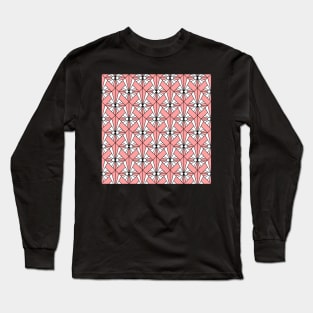 Art Deco Pattern no 75 - Pink - Geometric Pattern Long Sleeve T-Shirt